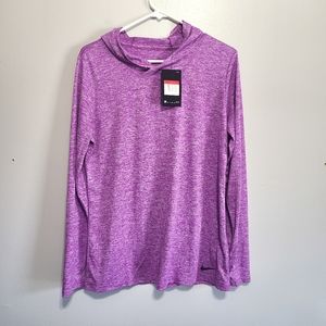 NWT Nike Drifit long sleeve purple hooded shirt